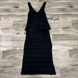 Free People Beach Hamptons Black Knit Maxi Dress Size Extra Small